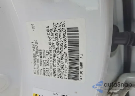 2022 Honda Accord Sport z USA, uszkodzony, nr VIN 1HGCV1F31NA008407